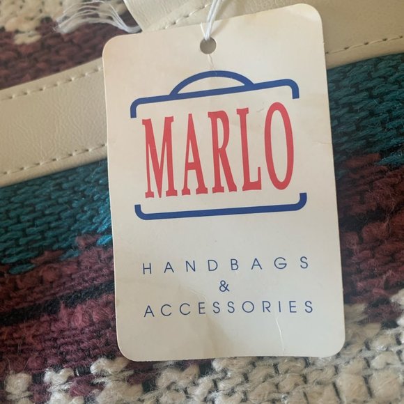 NWT VINTAGE MARLO WOVEN AZTEC/NATIVE PRINT PURSE - Picture 4 of 7